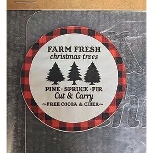 NEW JRV  15mil Reusable Farm Fresh Christmas Trees Stencil 11.25x11.5